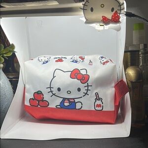 Hello Kitty Red and White Makeup Pouch